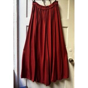 Womens Aline Skirt S Orange Rust Relaxed Flowy Western Ranch Southwestern Hippie